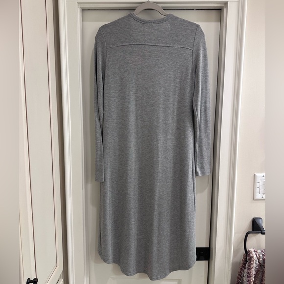 Naggoo Long Button Down High Low Solid Knit Loose Cardigan with Pockets - Picture 5 of 8